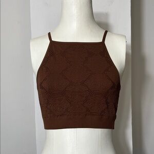 Aerie Chocolate Brown Lace Tank Top